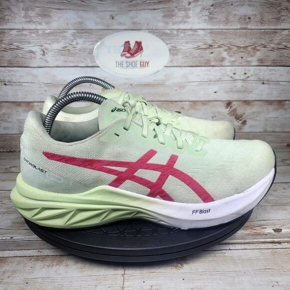 Asics dynablast 3 Women's Size 9.5 Green White Athletic Running Training Shoes - Picture 1 of 13